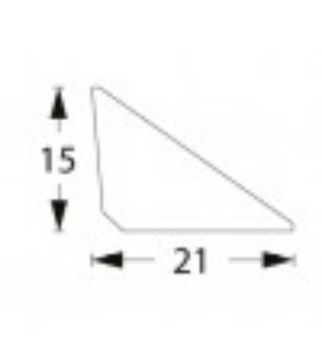 Billede af Fejeliste eg 15x21x900 mm