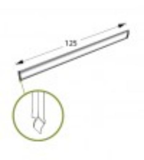 Billede af Vådrumsprofil. 1,25m hvid